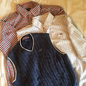 Pack of Boys dress shirts and vest